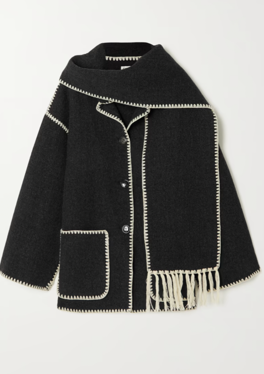 Fringe Scarf Coat